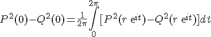 4$P^2(0)-Q^2(0)=\frac{1}{2\pi}\int_0^{2\pi}[P^2(r exp{it})-Q^2(r exp{it})]dt